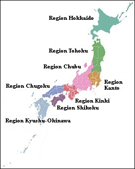 Japonia - Regiony